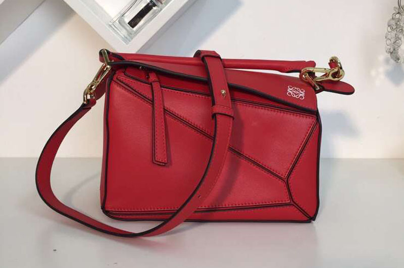 Loewe Puzzle Small Bags Original Calf Leather Red