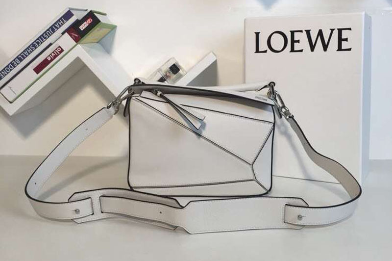 Loewe Puzzle Small Bags Original Calf Leather White