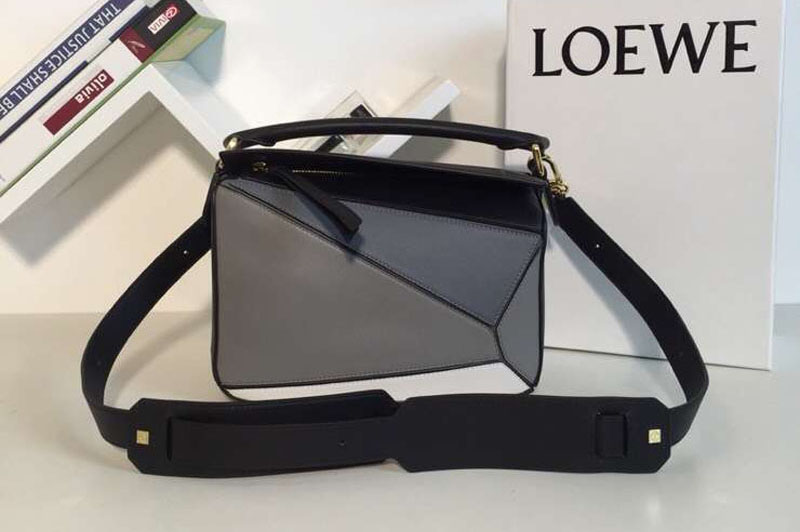Loewe Puzzle Small Bags Original Calf Leather Grey/Blue