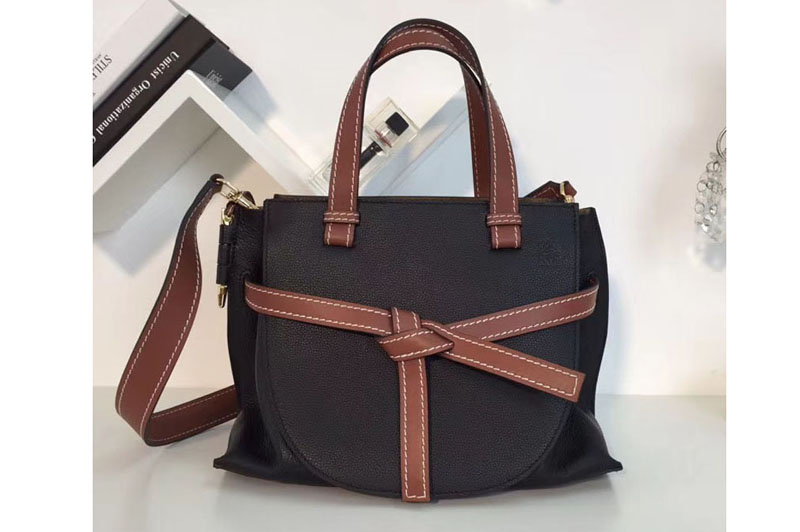 Loewe Gate Top Handle Small Bags Black/Pecan Color