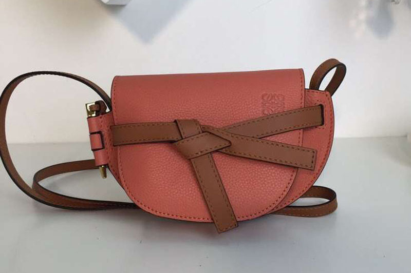 Loewe Mini Gate Bags Original Soft Calf Leather Pink
