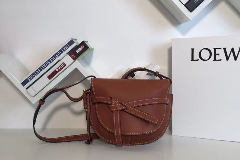 Loewe Gate Small Bags Original Leather Brown