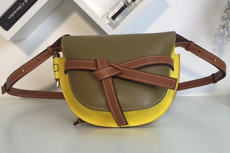 Loewe Gate Small Bags Original Leather Leaf/Yellow