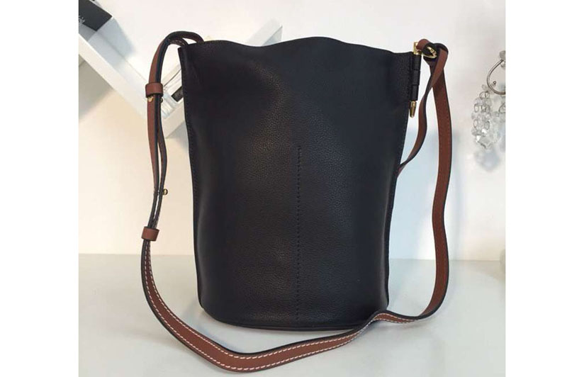 Loewe Gate Bucket Bags Soft Grained Calf Leather Black