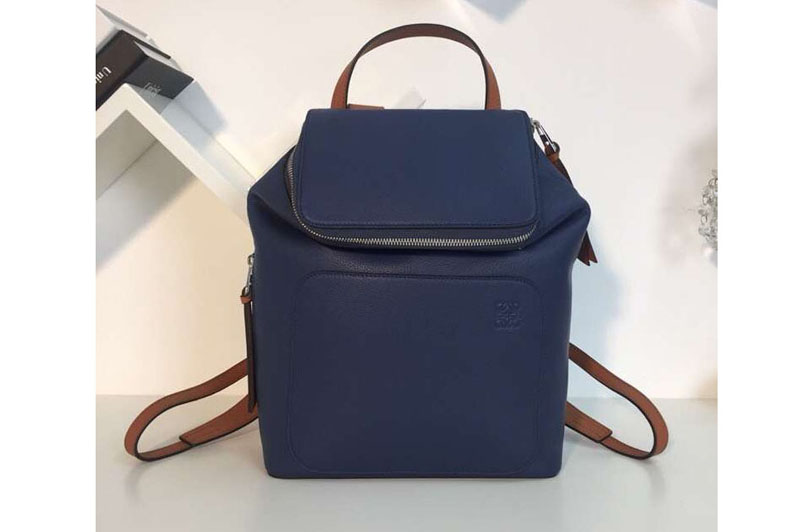Loewe Goya Small Backpack Soft Natural Calf Blue