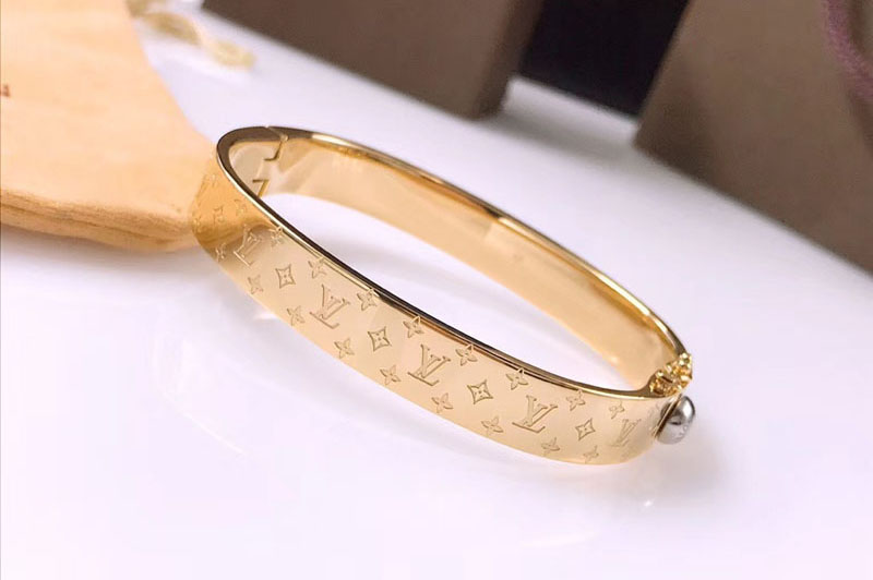 Louis Vuitton M00251 Nanogram Cuff Bracelet and Bangle Yellow Gold