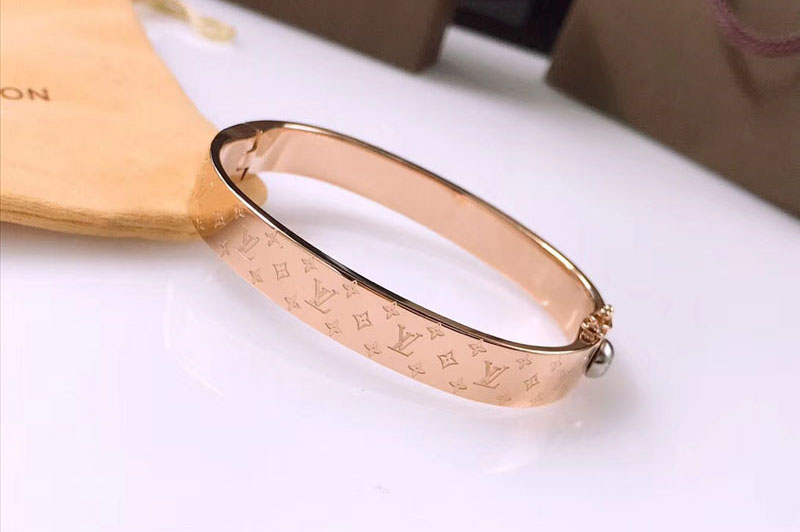Louis Vuitton M00253 Nanogram Cuff Bracelet and Bangle Rose Gold
