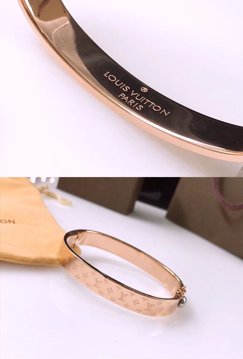 Louis Vuitton Bracelet Women M00254 Nanogram Gold Silver Combo