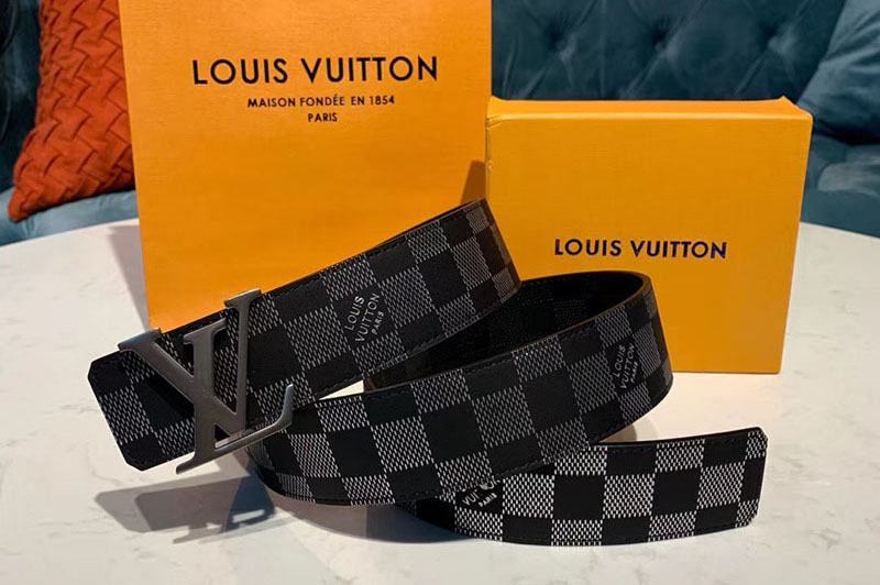 Louis Vuitton M0107S LV Initiales 40mm Reversible Belt Damier Infini Leather Silver Buckle