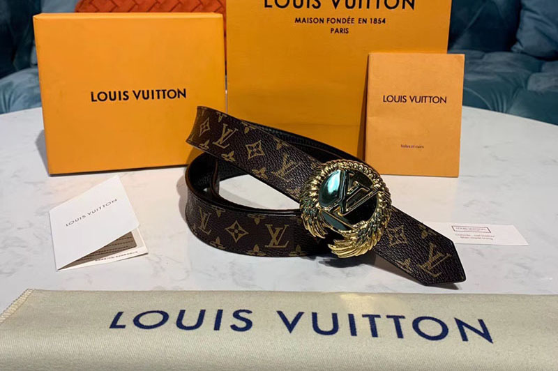 Louis Vuitton M0111U LV Circle 30mm reversible belt Monogram canvas strap