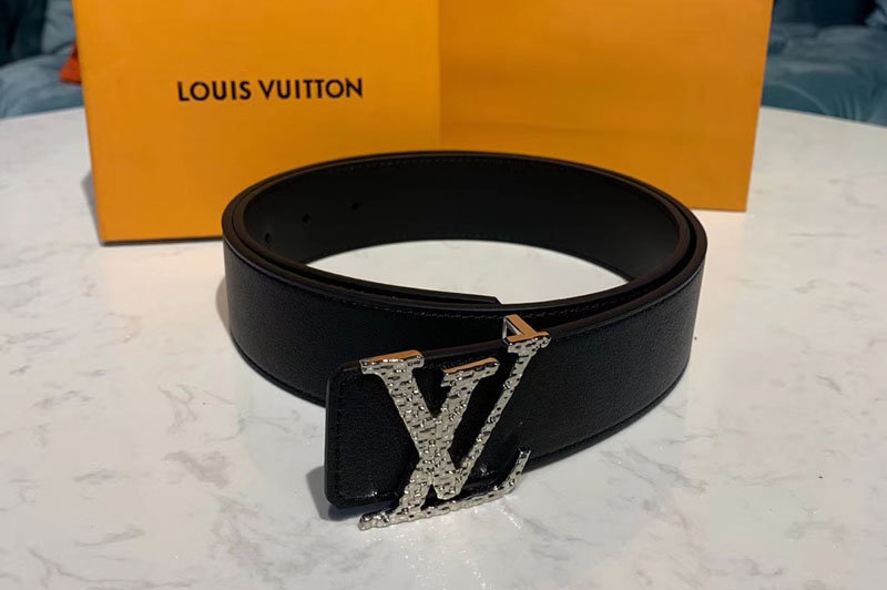 Louis Vuitton M0163U LV Mosaic 40mm Reversible Belt Black calf leather
