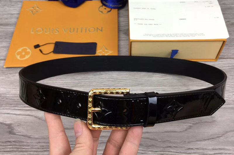 Louis Vuitton M0201U LV Daily LV 30mm Belt Monogram Vernis calf leather Gold Buckle