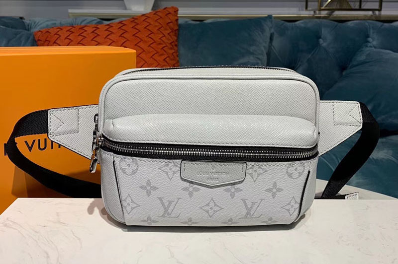 Louis Vuitton M30247 LV Outdoor Bumbag Bags White Monogram canvas and Taiga Leather