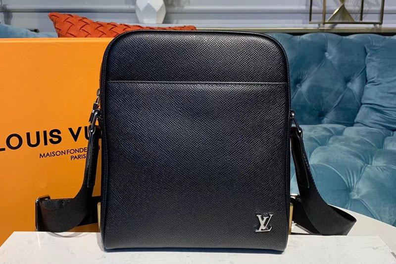 Louis Vuitton M30265 LV Alex Messenger BB Bags Black Taiga leather