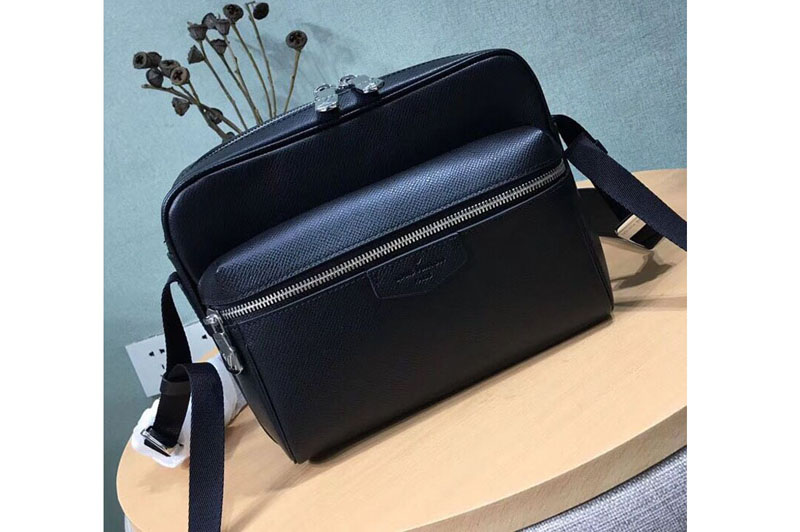 Louis Vuitton M33435 LV Outdoor Messenger PM bags Black Taiga Leather
