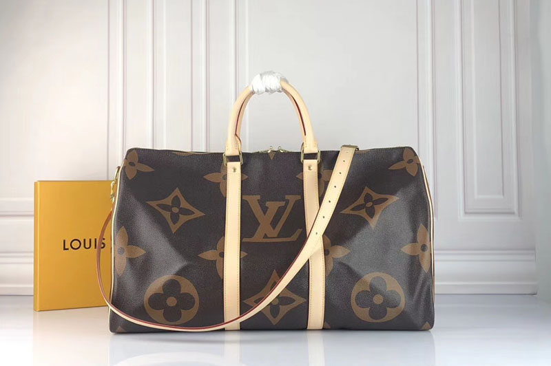 Louis Vuitton M44739 LV Keepall Bandouliere 50 Bags Monogram and Monogram Reverse coated canvas