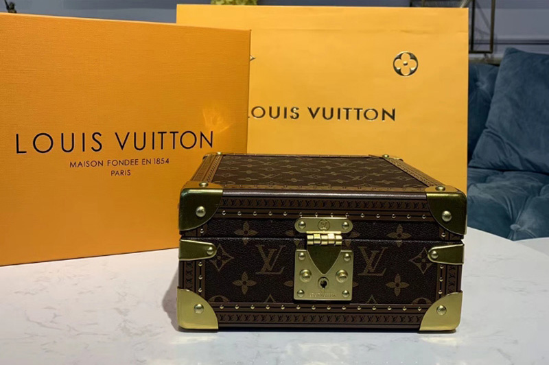 Louis Vuitton M44185 LV Jewelry Box Monogram Canvas with Pink inside