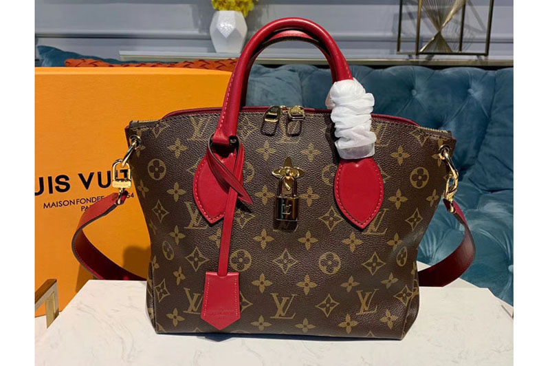 Louis Vuitton M44350 LV Flower Zipped Tote PM Bags Monogram Canvas Red