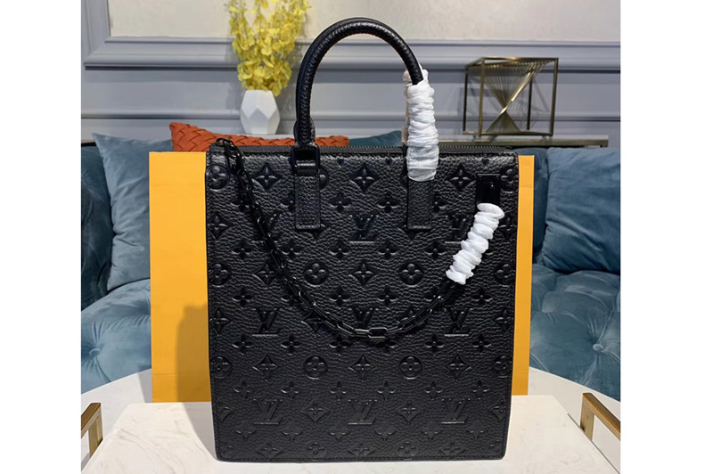 Louis Vuitton M53265 Sac Plat carrier Bags Black Taurillon leather