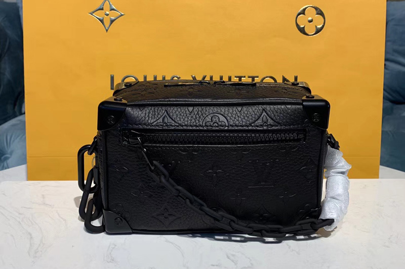 Louis Vuitton M44480 Mini Soft trunk Bags Black Taurillon leather