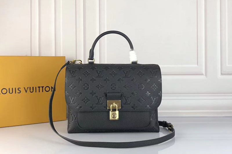 Louis Vuitton M44544 LV Marignan Bags Monogram Empreinte Leather Black