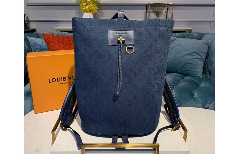 Louis Vuitton M44617 LV Chalk Backpack Navy Blue Monogram Denim