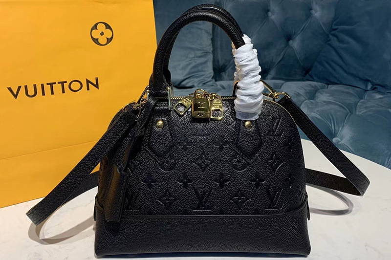 Louis Vuitton M44829 LV Alma BB handbags Black Taurillon leather