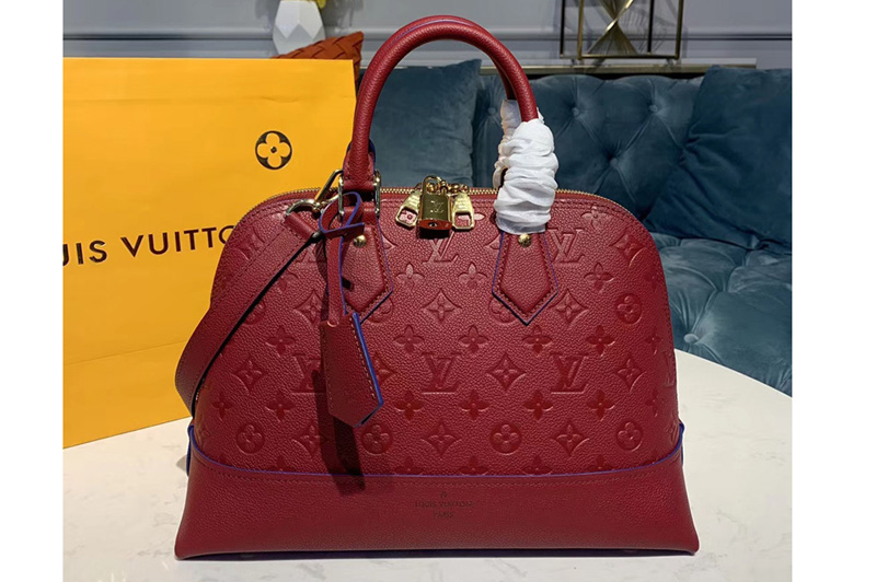 Louis Vuitton M44832 LV Alma PM handbags Red Taurillon leather