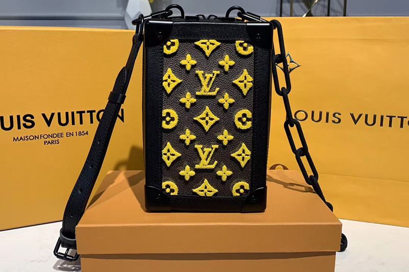 Louis Vuitton M45044 LV Mini Soft Trunk Bags Monogram Canvas and yellow velvet
