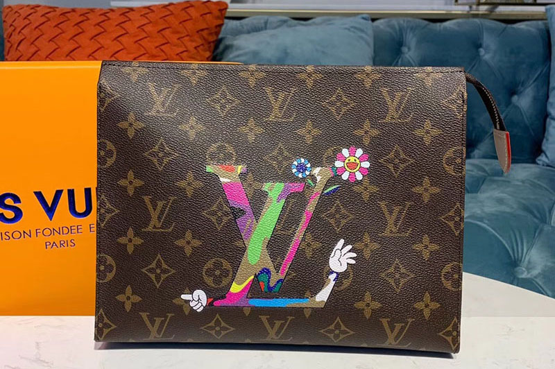 Louis Vuitton M47542 LV toiletry pouch 26 Bags Monogram canvas With Flower