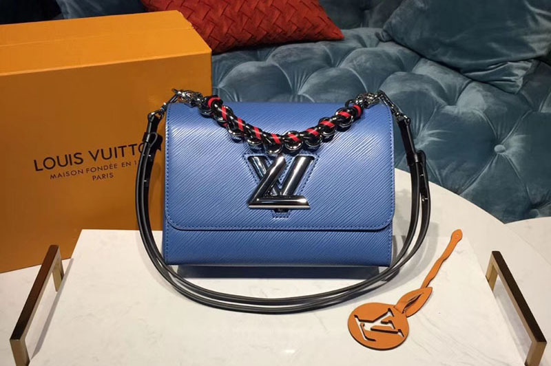 Louis Vuitton M52503 LV Twist MM Bags Epi Leather Blue