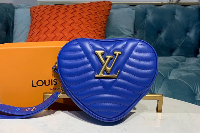 Louis Vuitton M55293 LV New Wave Heart Bag handbags Blue Smooth Calf leather