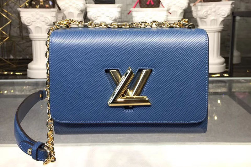 Louis Vuitton M52870 Epi Leather Twist MM Bags Bleu Jean