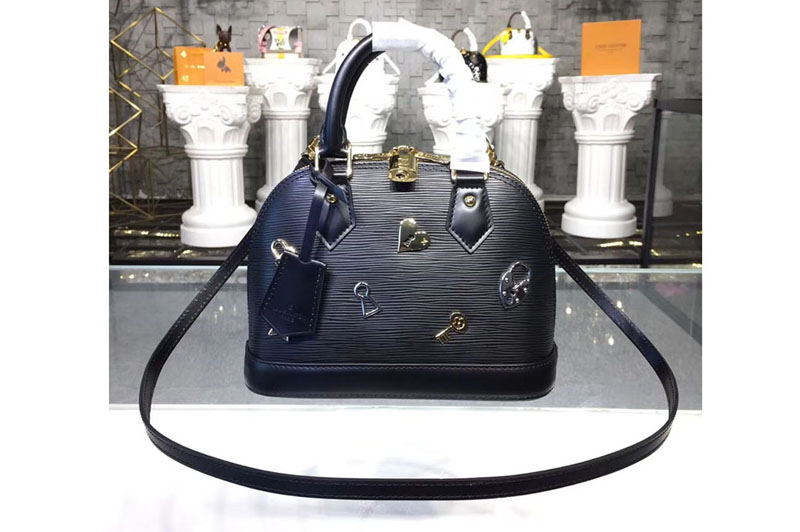 Louis Vuitton M52884 Alma BB Bags Epi Leather Black