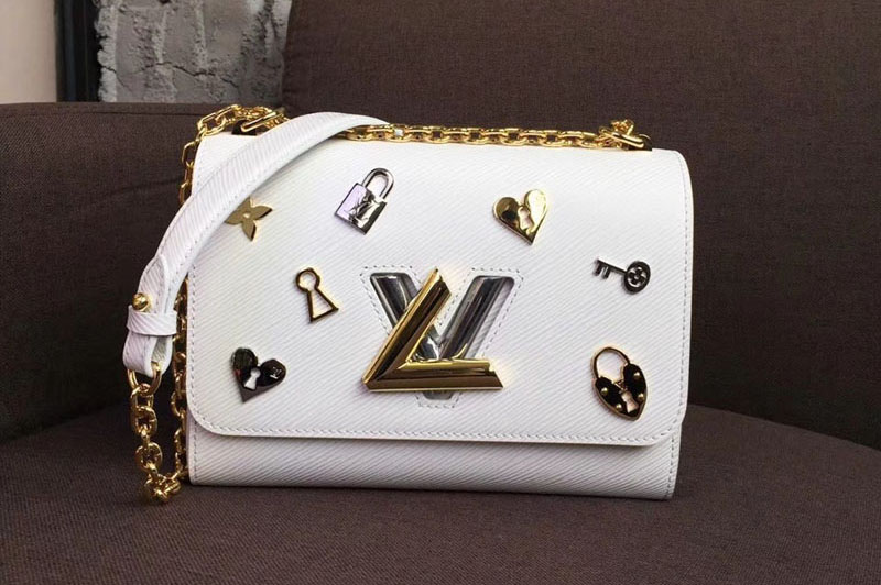 Louis Vuitton M52890 Twist MM MM Bags Epi Leather White