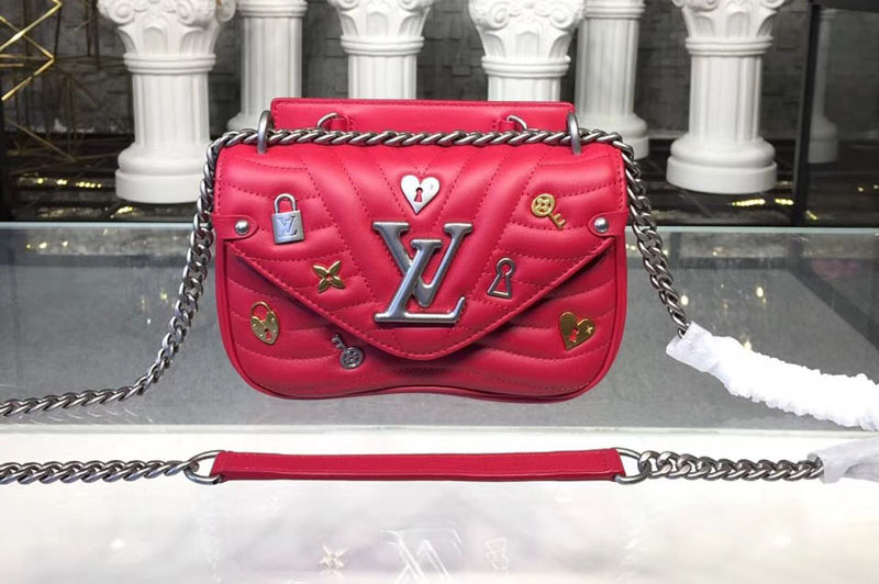 Louis Vuitton M53213 New Wave Chain Bag PM New Wave Leather Red