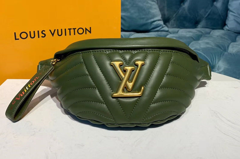 Louis Vuitton M44836 LV New Wave BumBag Bags Green Smooth calf leather