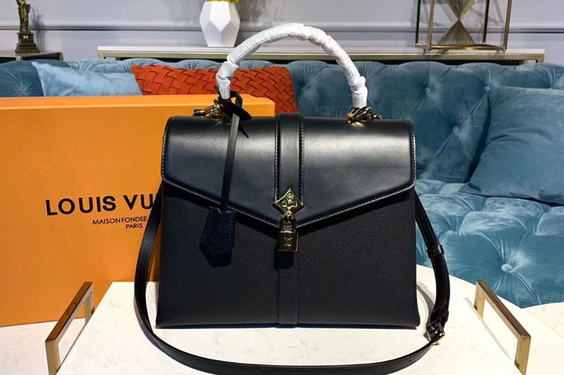 Louis Vuitton M53816 LV Rose Des Vents MM Bags Black Calf Leather