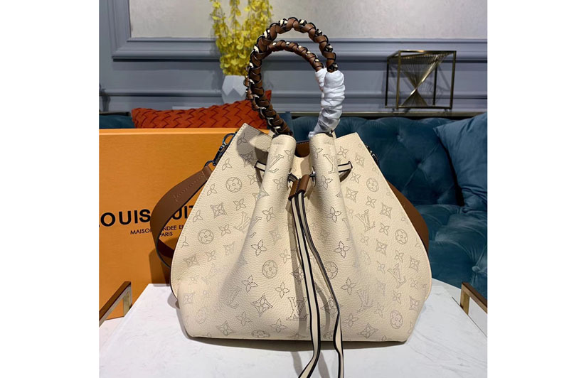 Louis Vuitton M53915 LV Girolata handbags Beige Mahina Leather