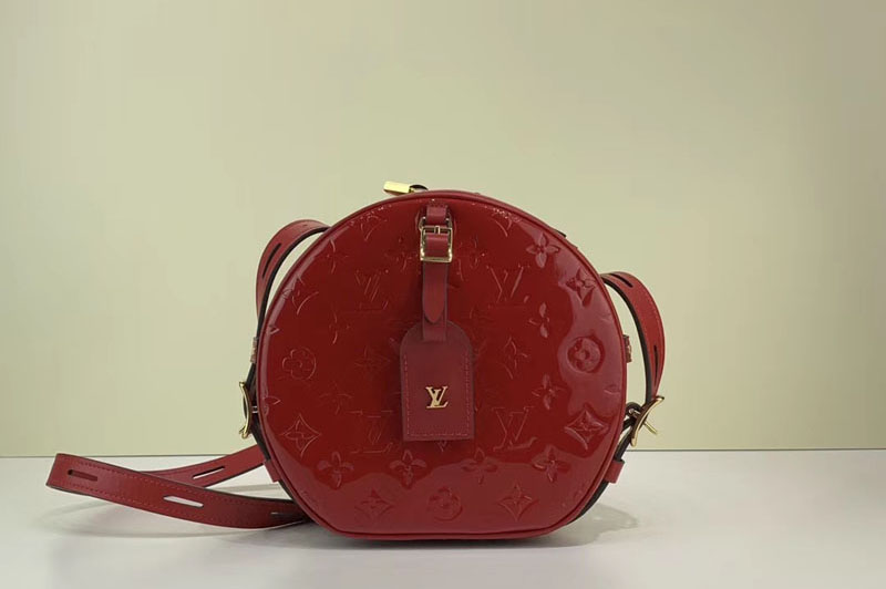 Louis Vuitton M54100 LV Boite Chapeau Souple Bags Red Monogram Vernis Leather