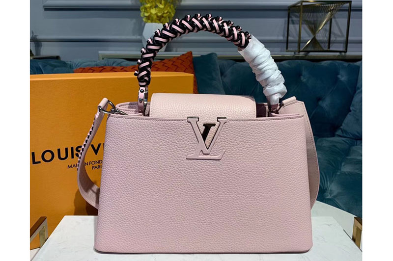Louis Vuitton M55084 LV Capucines PM Bags Pink Taurillon Leather