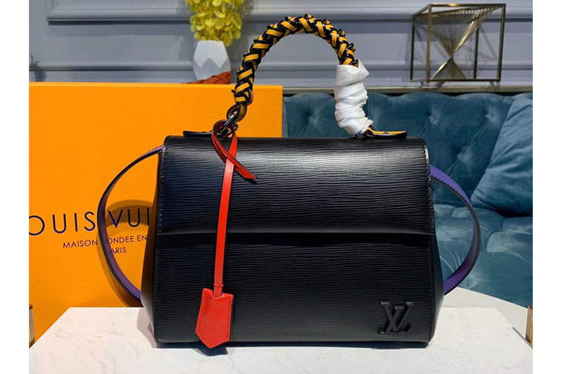 Louis Vuitton M55215 LV Cluny BB handbags Black Epi Leather
