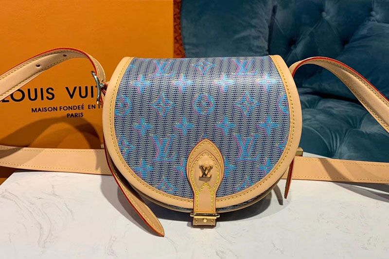 Louis Vuitton M55460 LV Tambourin handbags Colvert Blue Monogram LV Pop