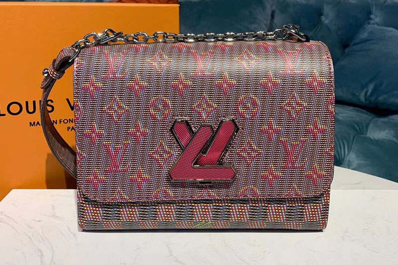 Louis Vuitton M55480 LV Twist MM handbags Pink Monogram LV Pop