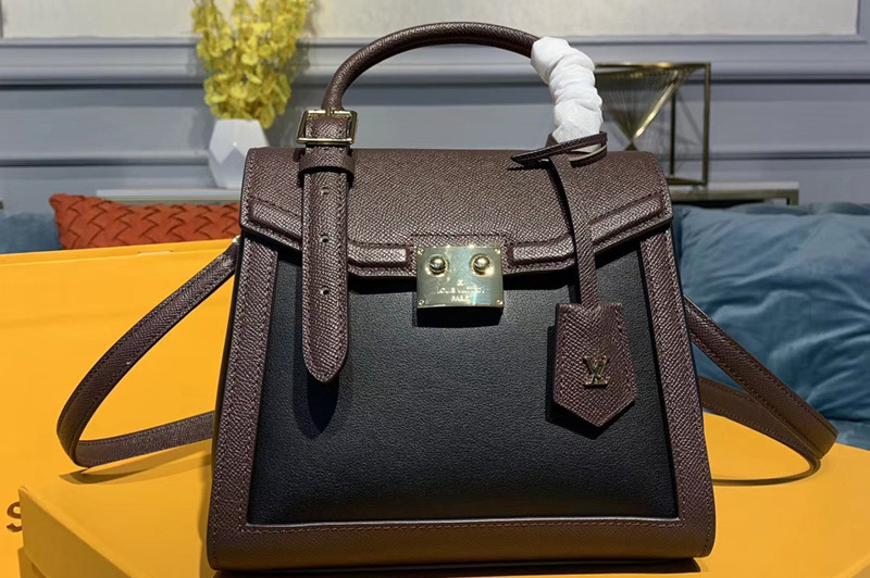 Louis Vuitton M55488 The LV Arch handbags Black/Dark Brown Calf Leather