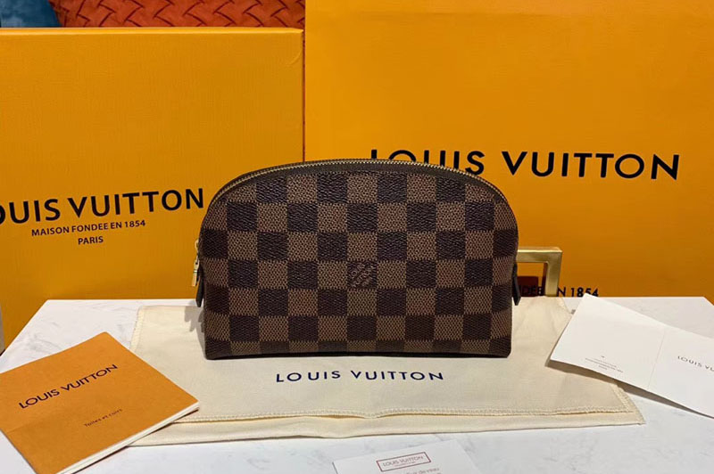 Louis Vuitton N47516 LV Cosmetic Pouch PM Bags Damier Ebene Canvas