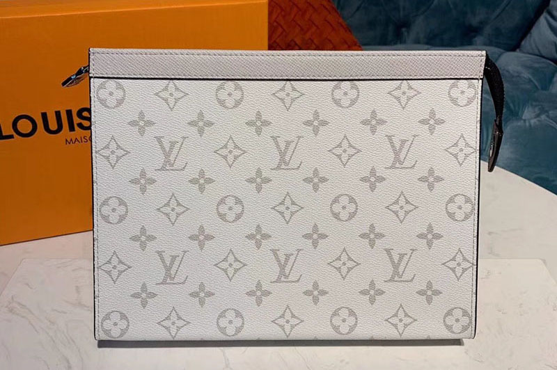 Louis Vuitton M61692 LV Pochette Voyage MM Bags White Monogram Canvas