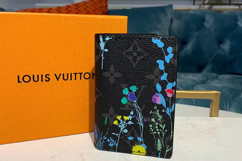 Louis Vuitton M61696 LV Pocket Organizer Wallet Monogram Eclipse Canvas