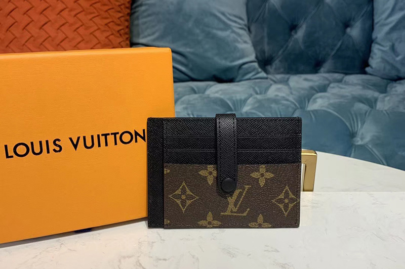 Louis Vuitton M61730 LV Card Holder Wallet Monogram Canvas And Black Calf Leather