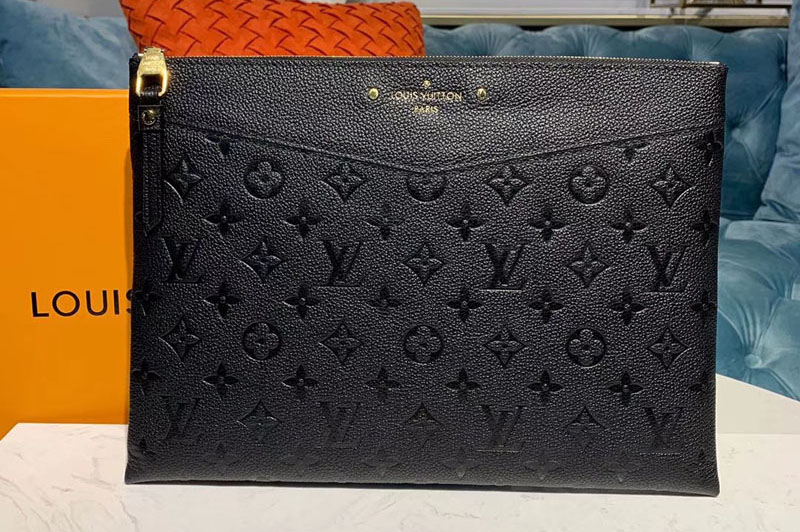 Louis Vuitton M62937 LV Daily Pouch Bags Black Monogram Empreinte Leather